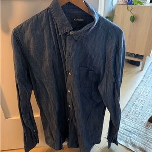 Bonobos Men's Denim Blue Casual Shirt
